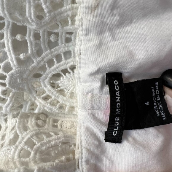 Club Monaco White Eyelet Spaghetti Strap Dress Size 6 - Picture 3 of 5